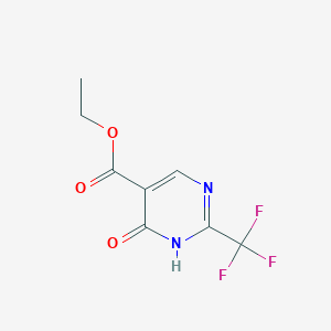 molecular formula C8H7F3N2O3 B1309841 Ethyl 4-hydroxy-2-(trifluoromethyl)pyrimidine-5-carboxylate CAS No. 343-67-9