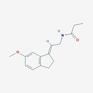 molecular formula C15H19NO2 B130985 (E)-N-[2-(2,3-Dihydro-6-methoxy-1H-inden-1-ylidene)ethyl]propanamide CAS No. 196597-82-7