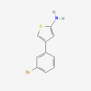 molecular formula C10H8BrNS B13098531 4-(3-Bromophenyl)thiophen-2-amine CAS No. 1392042-83-9