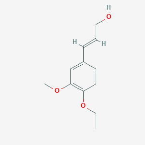 molecular formula C12H16O3 B13098567 3-(4-Ethoxy-3-methoxyphenyl)prop-2-en-1-ol 