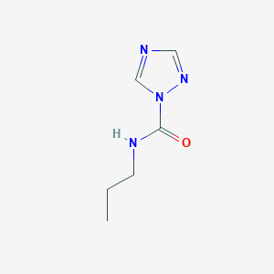 molecular formula C6H10N4O B13098616 N-Propyl-1H-1,2,4-triazole-1-carboxamide 