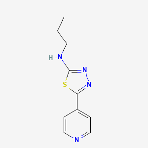 molecular formula C10H12N4S B1309878 Propyl-(5-pyridin-4-yl-[1,3,4]thiadiazol-2-yl)-amine CAS No. 35314-25-1