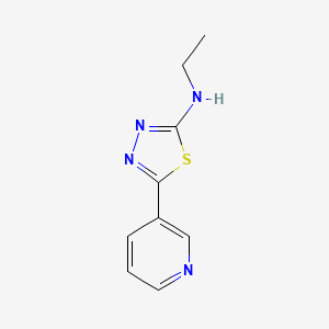 molecular formula C9H10N4S B1309879 Ethyl-(5-pyridin-3-yl-[1,3,4]thiadiazol-2-yl)-amine CAS No. 35314-16-0