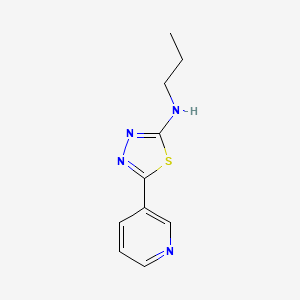 molecular formula C10H12N4S B1309880 Propyl-(5-pyridin-3-yl-[1,3,4]thiadiazol-2-yl)-amine CAS No. 35314-18-2