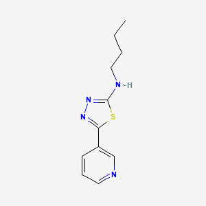 molecular formula C11H14N4S B1309881 Butyl-(5-pyridin-3-yl-[1,3,4]thiadiazol-2-yl)-amine CAS No. 35314-20-6