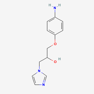 molecular formula C12H15N3O2 B1309882 1-(4-Amino-phenoxy)-3-imidazol-1-yl-propan-2-ol CAS No. 878668-47-4
