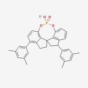 molecular formula C33H31O4P B13098832 3,7-bis(3,5-dimethylphenyl)-12-hydroxy-4,5,6,7-tetrahydroiindeno[7,1-de:1',7'-fg][1,3,2]dioxaphosphocine 12-oxide 