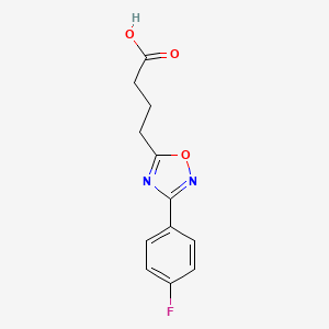 molecular formula C12H11FN2O3 B1309887 4-[3-(4-Fluorophenyl)-1,2,4-oxadiazol-5-yl]butanoic acid CAS No. 883541-64-8