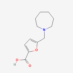molecular formula C12H17NO3 B1309890 5-(氮杂环戊-1-基甲基)呋喃-2-羧酸 CAS No. 878680-54-7