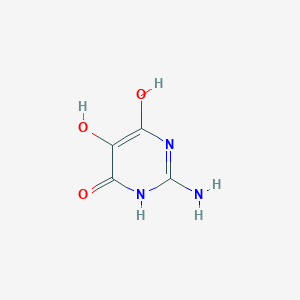 molecular formula C4H5N3O3 B13098924 2-Amino-5,6-dihydroxypyrimidin-4(1H)-one 
