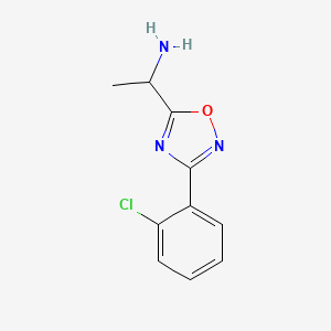molecular formula C10H10ClN3O B1309896 1-[3-(2-Chloro-phenyl)-[1,2,4]oxadiazol-5-yl]-ethylamine CAS No. 883548-00-3