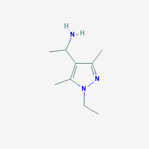 B1309899 1-(1-Ethyl-3,5-dimethyl-1H-pyrazol-4-yl)-ethylamine CAS No. 936940-41-9