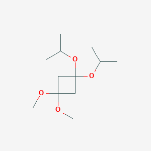 molecular formula C12H24O4 B13098994 1,1-Diisopropoxy-3,3-dimethoxycyclobutane 