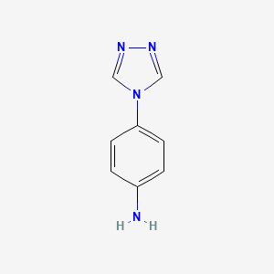 molecular formula C8H8N4 B1309900 4-(4H-1,2,4-triazol-4-yl)aniline CAS No. 52761-74-7