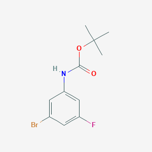 molecular formula C11H13BrFNO2 B13099123 Tert-butyl (3-bromo-5-fluorophenyl)carbamate 