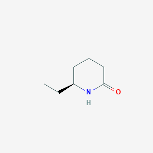 molecular formula C7H13NO B13099161 (S)-6-Ethylpiperidin-2-one 