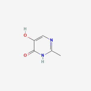molecular formula C5H6N2O2 B13099298 4(1H)-Pyrimidinone, 5-hydroxy-2-methyl- CAS No. 24614-14-0