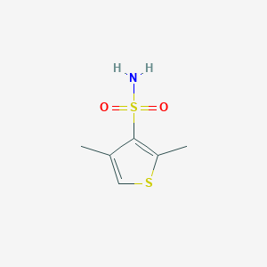 molecular formula C6H9NO2S2 B13099308 2,4-Dimethylthiophene-3-sulfonamide 