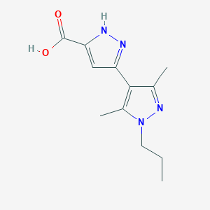 3',5'-dimethyl-1'-propyl-1H,1'H-3,4'-bipyrazole-5-carboxylic acid