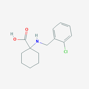 1-[(2-Chlorophenyl)methylamino]cyclohexane-1-carboxylic acid