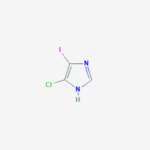 molecular formula C3H2ClIN2 B13099401 5-chloro-4-iodo-1H-imidazole CAS No. 586965-46-0