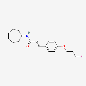 (E)-N-cycloheptyl-3-[4-(3-fluoropropoxy)phenyl]-2-propenamide