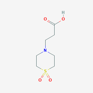 molecular formula C7H13NO4S B1309946 4-Thiomorpholinepropanoicacid, 1,1-dioxide CAS No. 849928-19-4