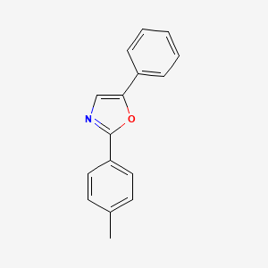 molecular formula C16H13NO B13099507 5-Phenyl-2-(p-tolyl)oxazole CAS No. 16155-60-5