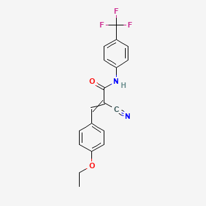 (E)-2-cyano-3-(4-ethoxyphenyl)-N-[4-(trifluoromethyl)phenyl]-2-propenamide