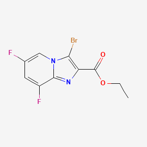 molecular formula C10H7BrF2N2O2 B13099533 Ethyl 3-bromo-6,8-difluoroimidazo[1,2-A]pyridine-2-carboxylate 