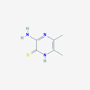 molecular formula C6H9N3S B13099561 3-Amino-5,6-dimethylpyrazine-2(1H)-thione CAS No. 31613-88-4