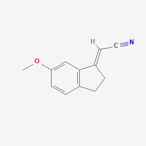 molecular formula C12H11NO B130996 (E)-(6-methoxyindan-1-ylidene)acetonitrile CAS No. 187871-98-3
