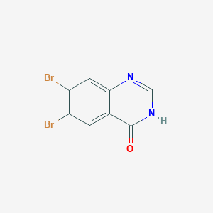 molecular formula C8H4Br2N2O B13099607 6,7-Dibromo-4(3H)-quinazolinone CAS No. 17519-00-5