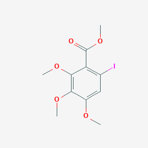 molecular formula C11H13IO5 B13099684 Methyl 6-iodo-2,3,4-trimethoxybenzoate CAS No. 1752-02-9