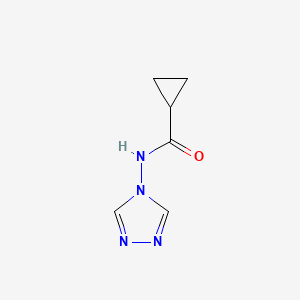 molecular formula C6H8N4O B13099764 N-(4H-1,2,4-Triazol-4-yl)cyclopropanecarboxamide 
