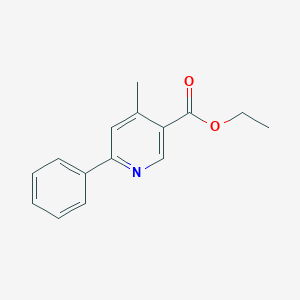 molecular formula C15H15NO2 B13099821 Ethyl 4-methyl-6-phenylnicotinate 