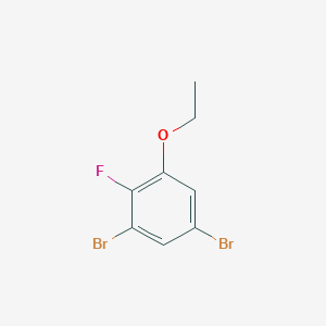 molecular formula C8H7Br2FO B13099896 1,5-Dibromo-3-ethoxy-2-fluorobenzene 