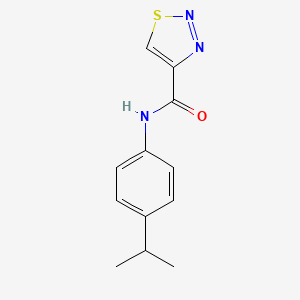 molecular formula C12H13N3OS B13099939 N-(4-Isopropylphenyl)-1,2,3-thiadiazole-4-carboxamide 