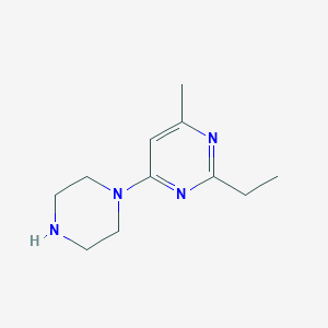 molecular formula C11H18N4 B1309995 2-乙基-4-甲基-6-哌嗪-1-基嘧啶 CAS No. 883540-07-6