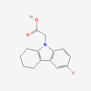 molecular formula C14H14FNO2 B1310003 (6-Fluoro-1,2,3,4-tetrahydro-carbazol-9-yl)-acetic acid CAS No. 883541-86-4