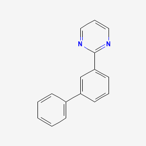 molecular formula C16H12N2 B13100055 2-(3-Biphenylyl)pyrimidine 
