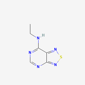molecular formula C6H7N5S B13100065 N-ethyl-[1,2,5]thiadiazolo[3,4-d]pyrimidin-7-amine CAS No. 89712-90-3