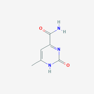 molecular formula C6H7N3O2 B13100087 2-Hydroxy-6-methylpyrimidine-4-carboxamide 