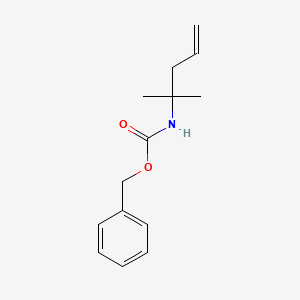 molecular formula C14H19NO2 B13100099 Benzyl (2-methylpent-4-EN-2-YL)carbamate 