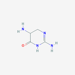 molecular formula C4H8N4O B13100112 2,5-Diamino-5,6-dihydropyrimidin-4(1H)-one 