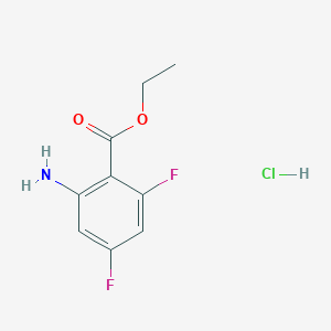 molecular formula C9H10ClF2NO2 B13100121 Ethyl 2-amino-4,6-difluorobenzoate hydrochloride 