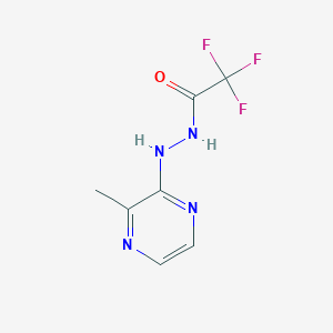 molecular formula C7H7F3N4O B13100127 2,2,2-Trifluoro-N'-(3-methylpyrazin-2-yl)acetohydrazide 