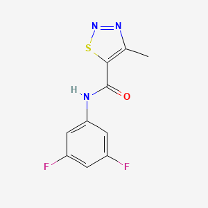 molecular formula C10H7F2N3OS B13100135 N-(3,5-difluorophenyl)-4-methyl-1,2,3-thiadiazole-5-carboxamide 