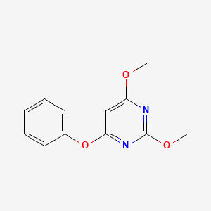 molecular formula C12H12N2O3 B13100188 2,4-Dimethoxy-6-phenoxypyrimidine 