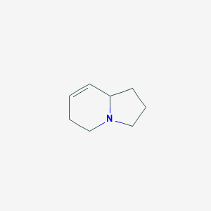 molecular formula C8H13N B13100226 1,2,3,5,6,8a-Hexahydroindolizine 